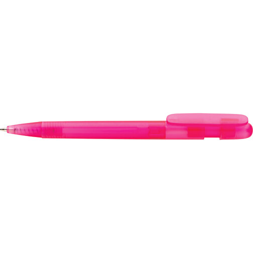 Devin Transparenter Stift Aus GRS Zertifiziertem RABS, Rosa , rosa, ABS - recycelt, 14,00cm (Höhe), Bild 3