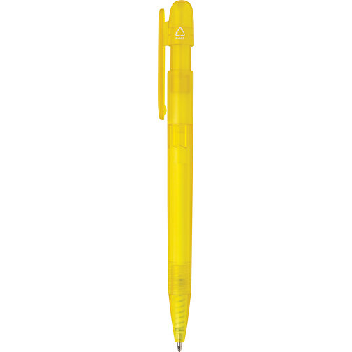 Stylo transparent Devin en rABS certifié GRS, jaune, Image 6