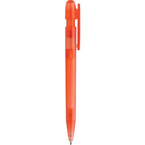 Devin Transparenter Stift Aus GRS Zertifiziertem RABS, Rot , rot, ABS - recycelt, 14,00cm (Höhe), Bild 5