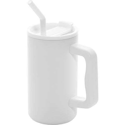 Vaso cubo de acero reciclado RCS 800 ml, blanco, Imagen 1