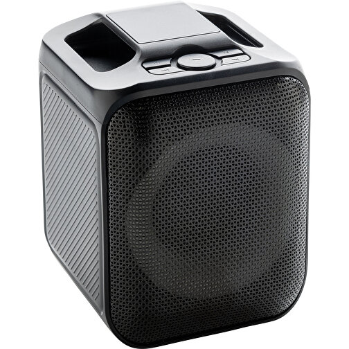 Singvibe Karaoke-Set Mit Doppelmikrofon Aus RCS Rec. ABS, Schwarz , schwarz, ABS - recycelt, 15,10cm x 14,60cm x 12,30cm (Länge x Höhe x Breite), Bild 2