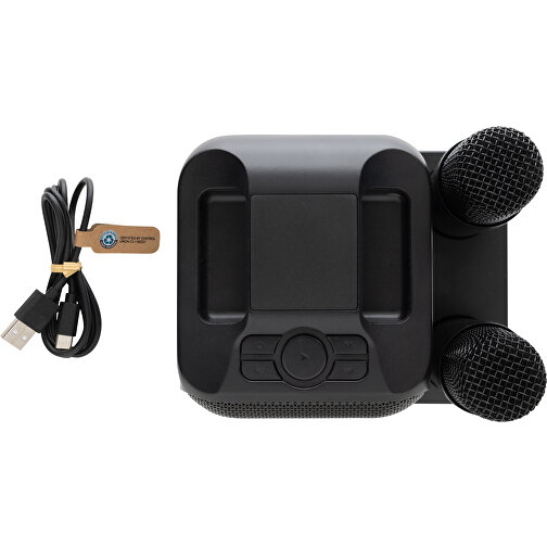 Set karaoke Singvibe con doppio microfono in ABS rec. RCS, nero, Immagine 4