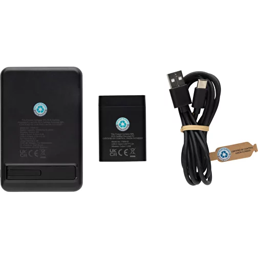 Chargeur Powerbase 3 en 1 en plastique RCS avec banque de puissance, noir, Image 3