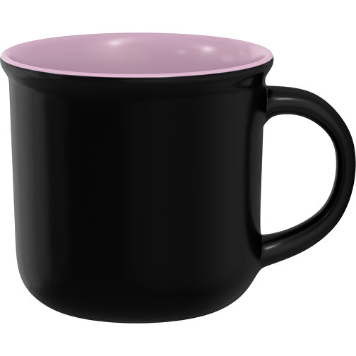 Camp Innen Farbig Außen Schwarz 320ml , schwarz / dunkelpink, New Bone China Porzellan, 8,00cm x 12,00cm (Höhe x Breite), Bild 1