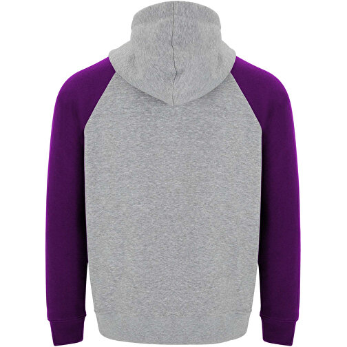 Badet Zweifarbiger Kapuzenpullover Für Kinder , heather grau / lila, Gebürsteter Sweatshirt Strick 50% Baumwolle, 50% Polyester, 280 g/m2, 11/12, , Bild 3