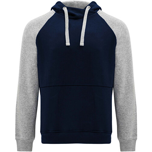 Badet Zweifarbiger Kapuzenpullover Für Kinder , navy blue / heather grau, Gebürsteter Sweatshirt Strick 50% Baumwolle, 50% Polyester, 280 g/m2, 9/10, , Bild 1