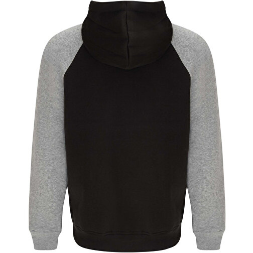 Badet Zweifarbiger Kapuzenpullover Für Kinder , schwarz / heather grau, Gebürsteter Sweatshirt Strick 50% Baumwolle, 50% Polyester, 280 g/m2, 9/10, , Bild 3