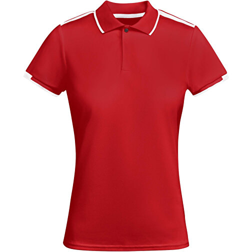 Tamil Sport Poloshirt Für Damen , rot / weiß, Piqué Strick mit Cool Fit Finish 50% Recyceltes Polyester, 50% Polyester, 140 g/m2, XL, , Bild 1