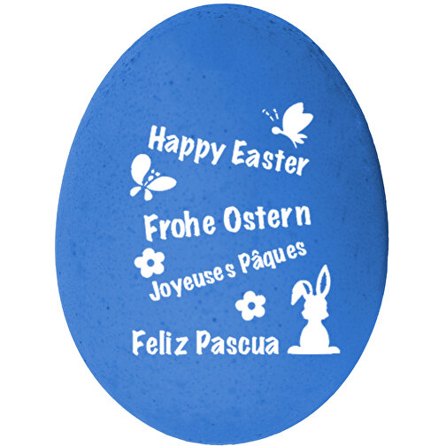 Happy Egg Frohe Ostern - Blau , blau, 5,70cm (Höhe), Bild 1