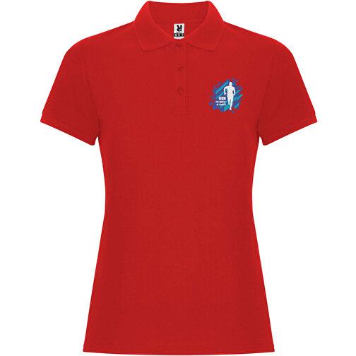 Pegaso Premium Poloshirt Für Damen , rot, Piqué Strick 60% Baumwolle, 40% Polyester, 190 g/m2, S, , Bild 2