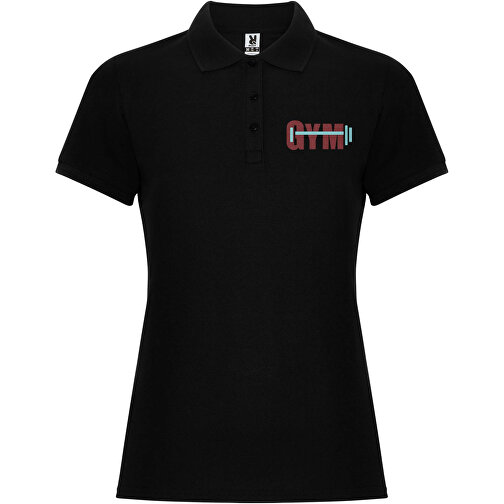 Pegaso Premium Poloshirt Für Damen , schwarz, Piqué Strick 60% Baumwolle, 40% Polyester, 190 g/m2, 2XL, , Bild 2