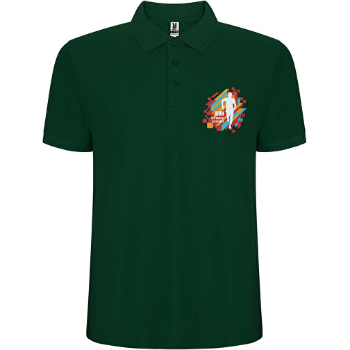 Pegaso Premium Poloshirt Für Herren , dunkelgrün, Piqué Strick 60% Baumwolle, 40% Polyester, 190 g/m2, 2XL, , Bild 2