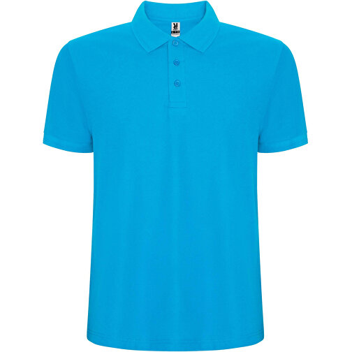 Pegaso Premium Poloshirt Für Herren , türkis, Piqué Strick 60% Baumwolle, 40% Polyester, 190 g/m2, L, , Bild 1