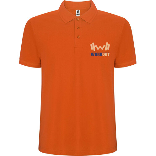 Pegaso Premium Poloshirt Für Herren , orange, Piqué Strick 60% Baumwolle, 40% Polyester, 190 g/m2, 4XL, , Bild 2