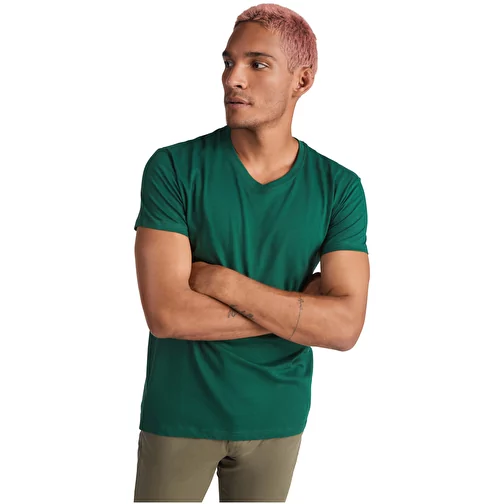 Camiseta de cuello de pico de manga corta para hombre 'Samoyedo', Imagen 4