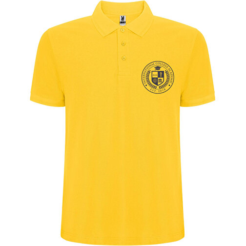 Pegaso Premium Poloshirt Für Herren , gelb, Piqué Strick 60% Baumwolle, 40% Polyester, 190 g/m2, L, , Bild 2