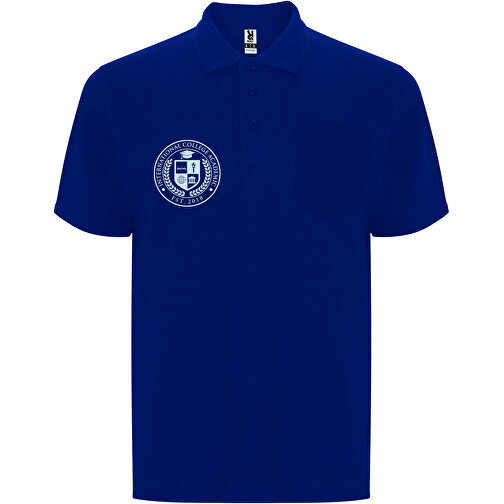 Centauro Premium Poloshirt Unisex , blau, Piqué Strick 60% Baumwolle, 40% Polyester, 190 g/m2, 3XL, , Bild 2