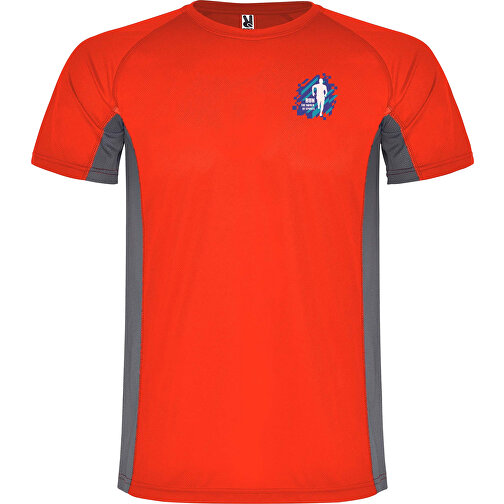 Shanghai Sport T-Shirt Für Herren , rot / dark lead, Mesh mit Cool Fit Finish 100% Polyester, 140 g/m2, Contrast fabric, Mesh mit Cool Fit Finish 100% Polyester, 140 g/m2, XL, , Bild 2