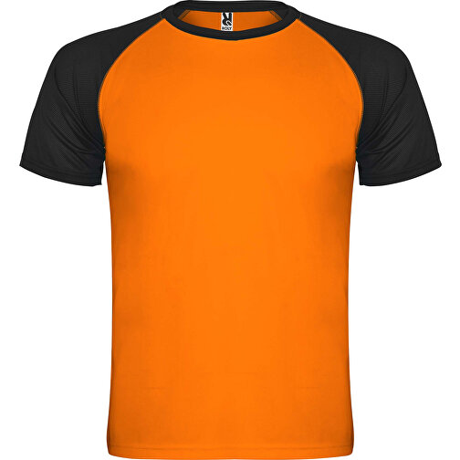 Indianapolis T-Shirt Unisex Aus Recyceltem Material , fluor orange / schwarz, Mesh mit Cool Fit Finish 100% Polyester, 140 g/m2, 3XL, , Bild 1