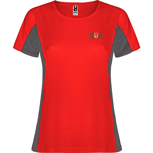 Shanghai Sport T-Shirt Für Damen , rot / dark lead, Mesh mit Cool Fit Finish 100% Polyester, 140 g/m2, Contrast fabric, Mesh mit Cool Fit Finish 100% Polyester, 140 g/m2, M, , Bild 2