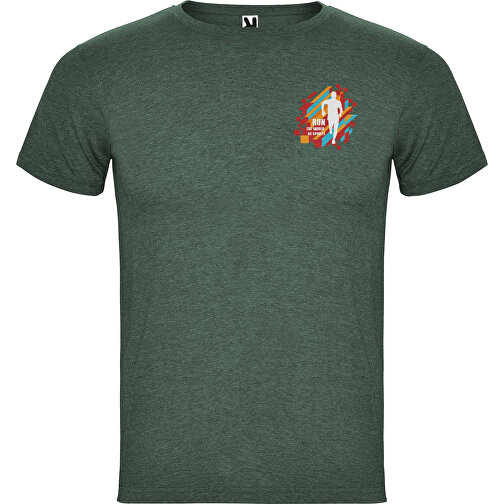 Fox T-Shirt Für Herren , heather bottle green, Single jersey Strick 65% Polyester, 35% Baumwolle, 150 g/m2, XL, , Bild 2