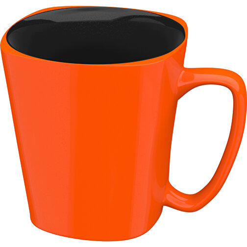 Rob Aussen Farbig Innen Schwarz 380ml , orange / schwarz, New Bone China Porzellan, 10,00cm x 12,00cm (Höhe x Breite), Bild 1