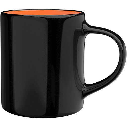 Master Innen Farbig Aussen Schwarz 320ml , schwarz / karottenorange, New Bone China Porzellan, 9,00cm x 12,00cm (Höhe x Breite), Bild 1