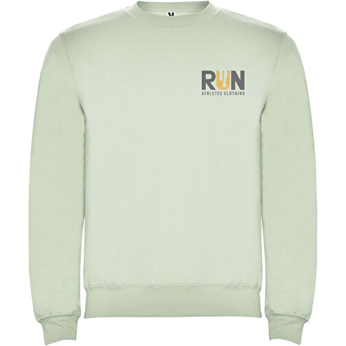 Clasica Sweatshirt Mit Rundhalsausschnitt Unisex , Mist Green, Strick 50% Baumwolle, 50% Polyester, 280 g/m2, 2XL, , Bild 2