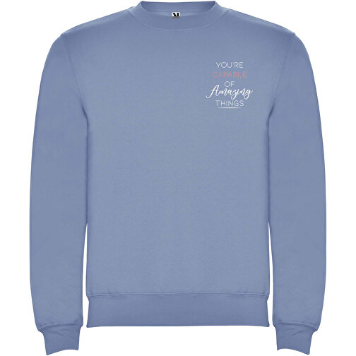 Clasica Sweatshirt Mit Rundhalsausschnitt Unisex , Zen Blue, Strick 50% Baumwolle, 50% Polyester, 280 g/m2, XL, , Bild 2