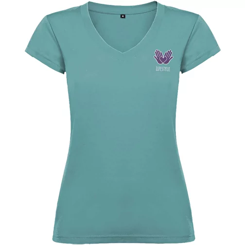 T-shirt Victoria à col en V et manches courtes pour femme, Image 2