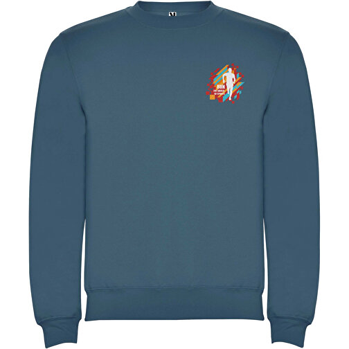 Clasica Sweatshirt Mit Rundhalsausschnitt Unisex , Storm blue, Strick 50% Baumwolle, 50% Polyester, 280 g/m2, 3XL, , Bild 2