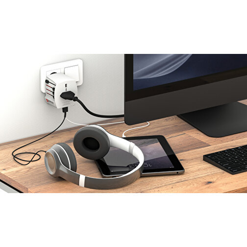 SKROSS MUV USB ( 1 USB-C 1 USB-A), Weiß , weiß, PC, 6,30cm x 5,40cm x 7,50cm (Länge x Höhe x Breite), Bild 5