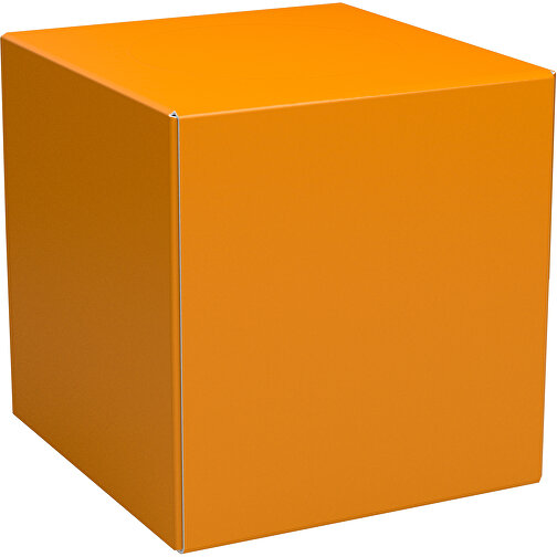 Taschentücher-Box 'Real Cube 100' , kürbisorange, Karton Simcote, GC2 300g/m2 0,55 micron, 11,50cm x 11,50cm x 11,50cm (Länge x Höhe x Breite), Bild 1