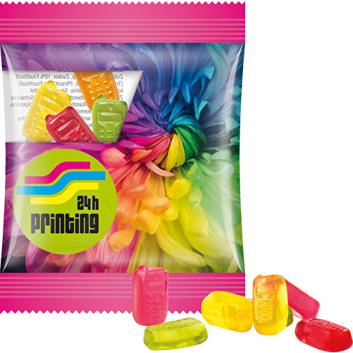 Minitüte, Trolli Fruchtgummi, 15 G , Trolli, Folie, 8,40cm x 7,00cm (Höhe x Breite), Bild 1