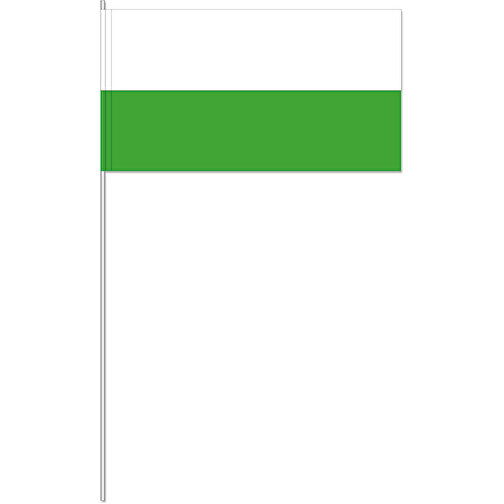 Dekofahne Weiss/grün , Offsetpapier 80g/qm, 12,00cm x 40,00cm x 24,00cm (Länge x Höhe x Breite), Bild 1