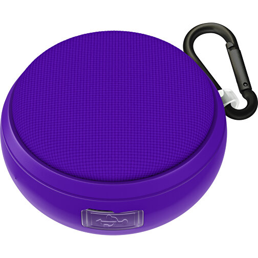 Wasserdichter Bluetooth Outdoor-Lautsprecher Splashtune , violet, gummiertes Kunststoff, 10,00cm x 4,40cm x 9,50cm (Länge x Höhe x Breite), Bild 1