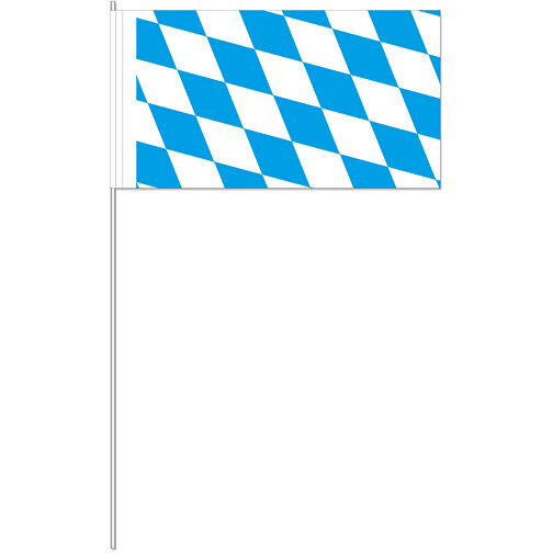 Dekofahne 'Bayerische Raute' , Offsetpapier 80g/qm, 12,00cm x 40,00cm x 24,00cm (Länge x Höhe x Breite), Bild 1