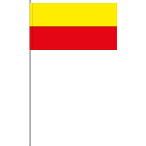 Dekofahne Gelb/rot , Offsetpapier 80g/qm, 12,00cm x 40,00cm x 24,00cm (Länge x Höhe x Breite), Bild 1
