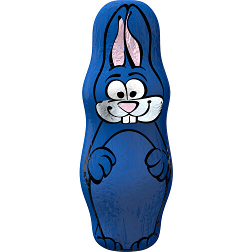 MIDI-Schoko-Osterhase , dunkelblau, 4,00cm x 10,00cm (Länge x Breite), Bild 1