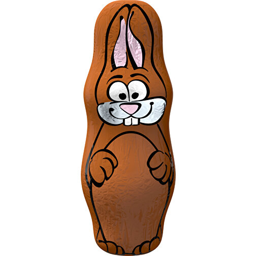 MIDI-Schoko-Osterhase , braun, 4,00cm x 10,00cm (Länge x Breite), Bild 1