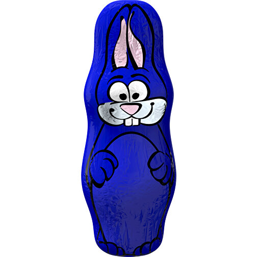 MIDI-Schoko-Osterhase , blau, 4,00cm x 10,00cm (Länge x Breite), Bild 1