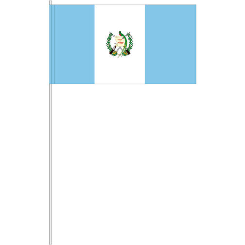 Dekofahne 'Guatemala' , Offsetpapier 80g/qm, 12,00cm x 40,00cm x 24,00cm (Länge x Höhe x Breite), Bild 1