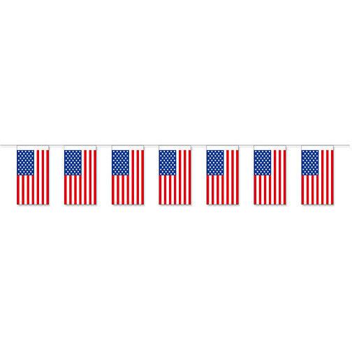 Flaggkedja i papper med tryck av staten 'USA', Bild 1