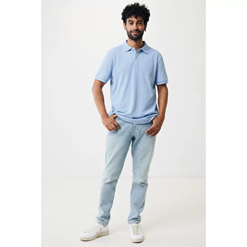 Polo piqué Iqoniq Yosemite en coton recyclé, sky blue, Image 6