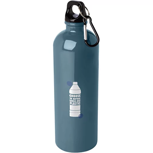 Gourde en acier inoxydable à simple paroi Oregon 750 ml, certifiée RCS, avec mousqueton, Image 2