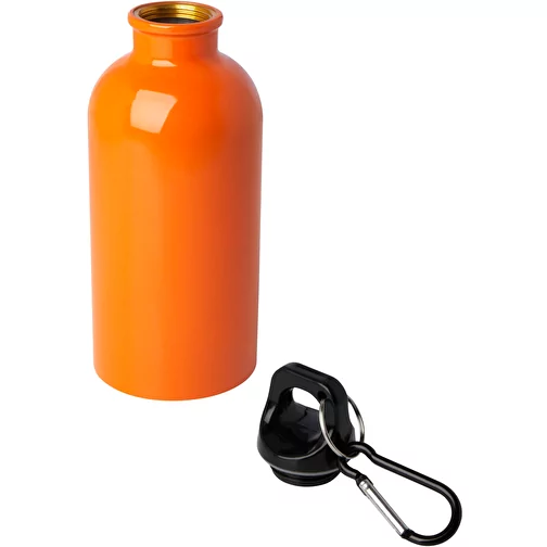 Gourde en acier inoxydable à simple paroi Oregon 400 ml certifiée RCS, avec mousqueton, Image 4