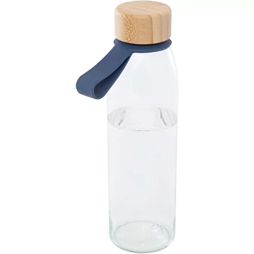 Bouteille en verre Porto 500 ml avec poignée en silicone et couvercle en bambou, Image 1