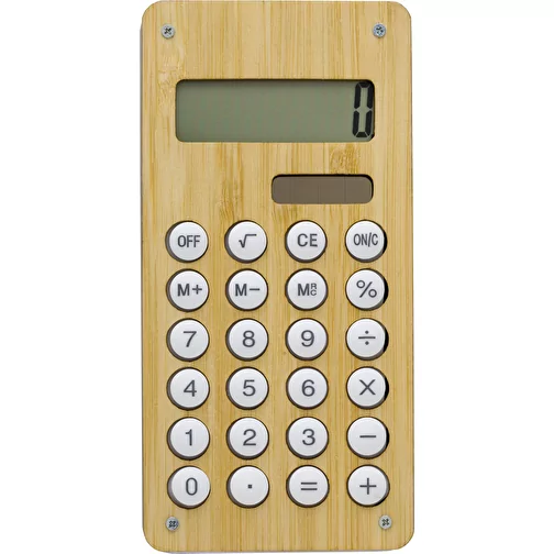Calculatrice de poche en bambou Thomas, Image 1