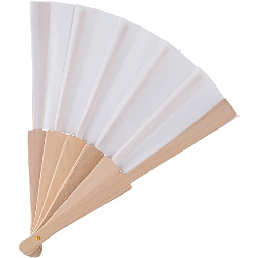 Eventail en bois et en rPET dans une boîte cadeau kraft Rosanne, Image 2