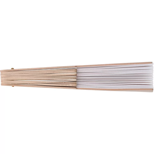 Eventail en bois et en rPET dans une boîte cadeau kraft Rosanne, Image 4